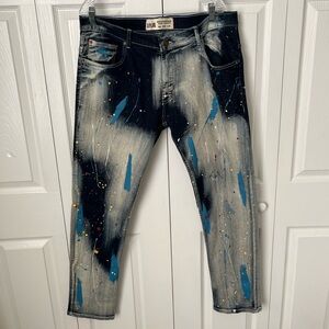 Stylish Paint-Splatter Men Jeans